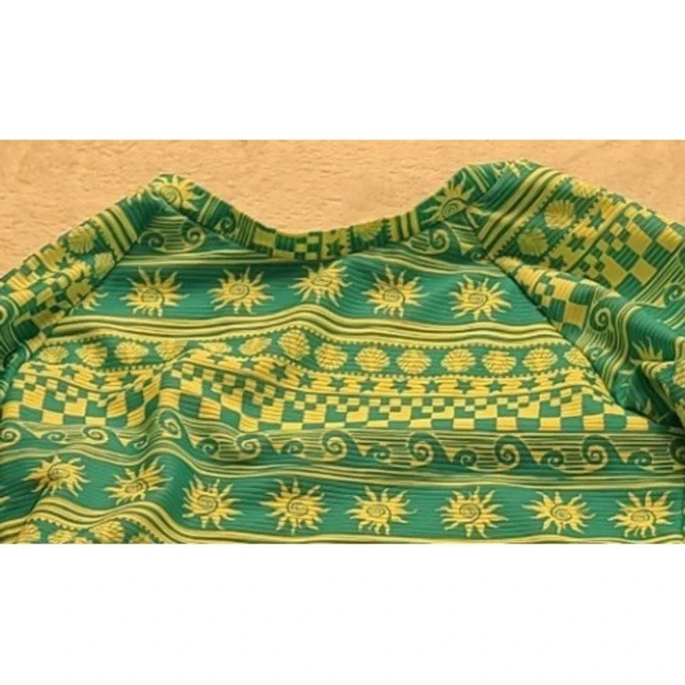 Cat & Jack Girls Rash Guard Swim Top Teal Yellow Sun Shell XXL 16/18 Sea Sun NWT